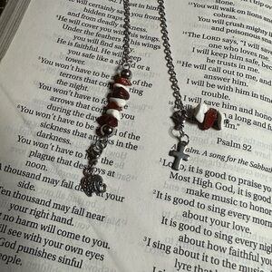 Red Jasper and White Turquoise Bookmark